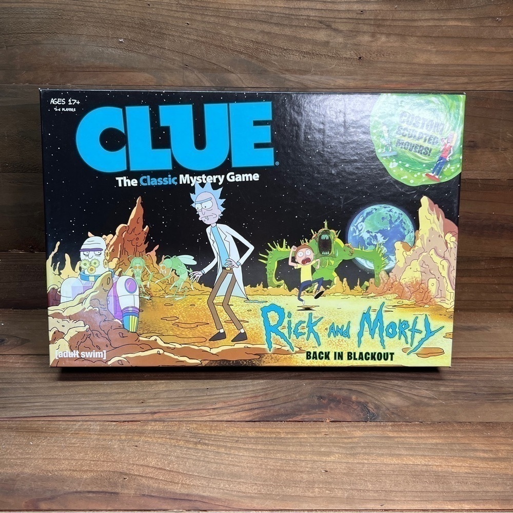 Rick And Morty Back In Blackout Clue Board Game Complete